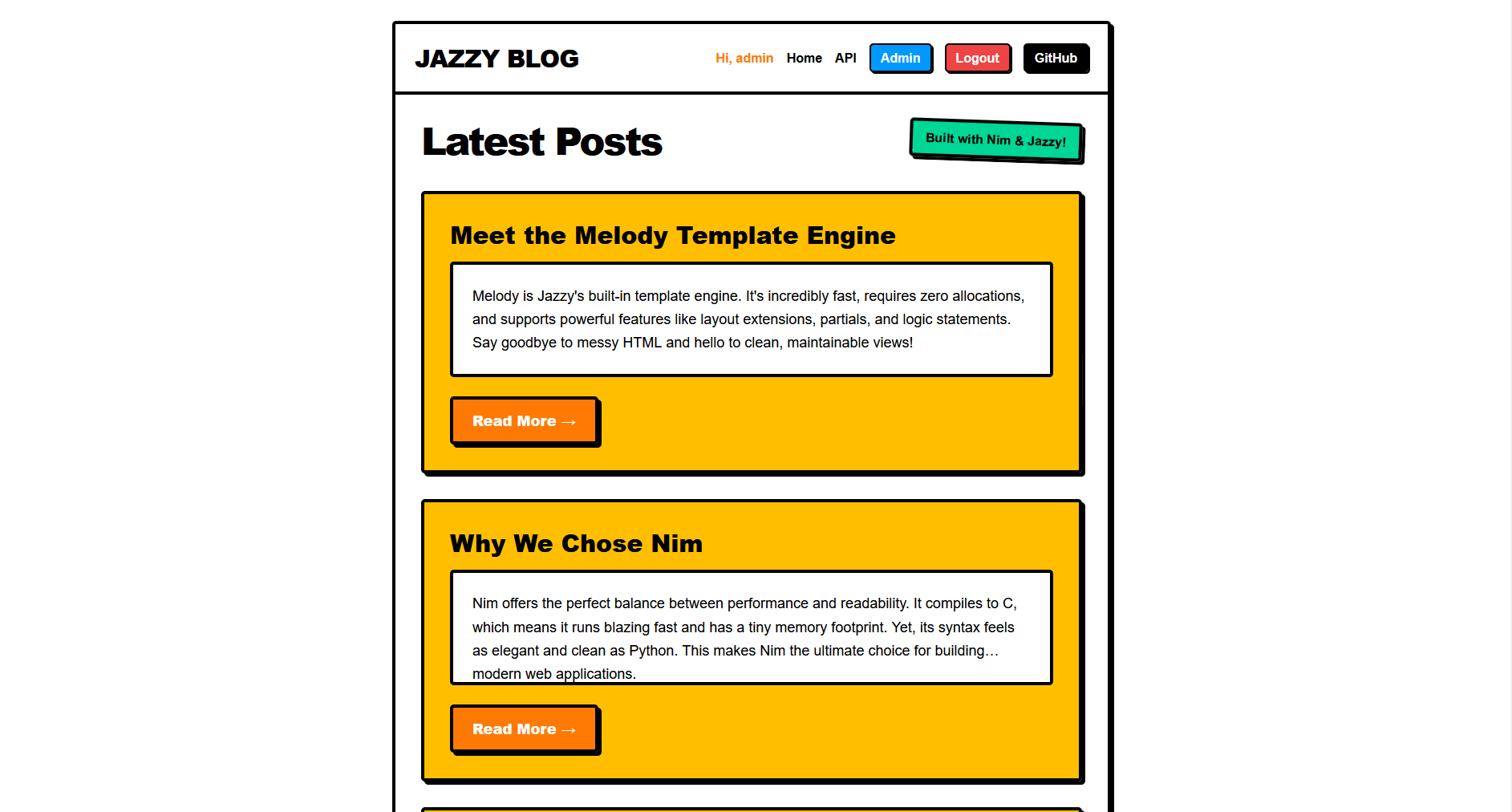 Jazzy Blog Example